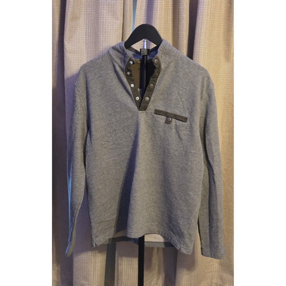 UNTUCKit Parkson Long Sleeve Pullover Mens Size Large Gray Green